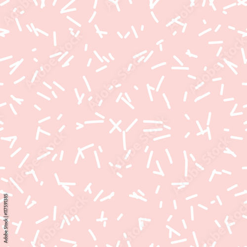 Seamless hand drawn irregular uneven pink and white texture