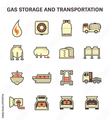Gas transportation icon