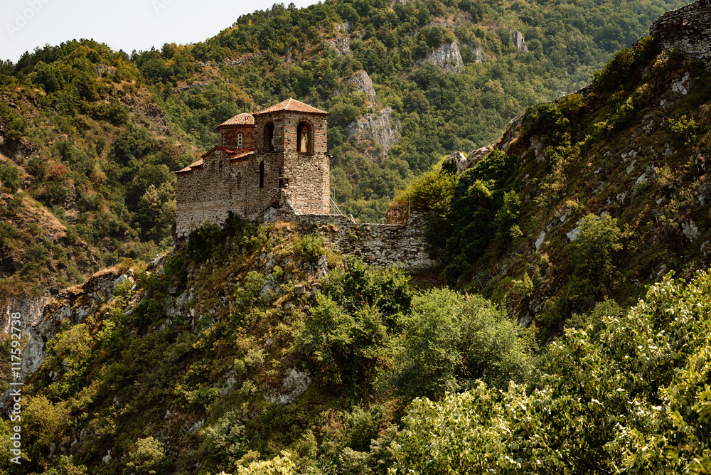 Asenova fortress in the summer, Asenovgrad town, Bulgaria Asenova fortress in the summer, Asenovgrad town, Bulgaria