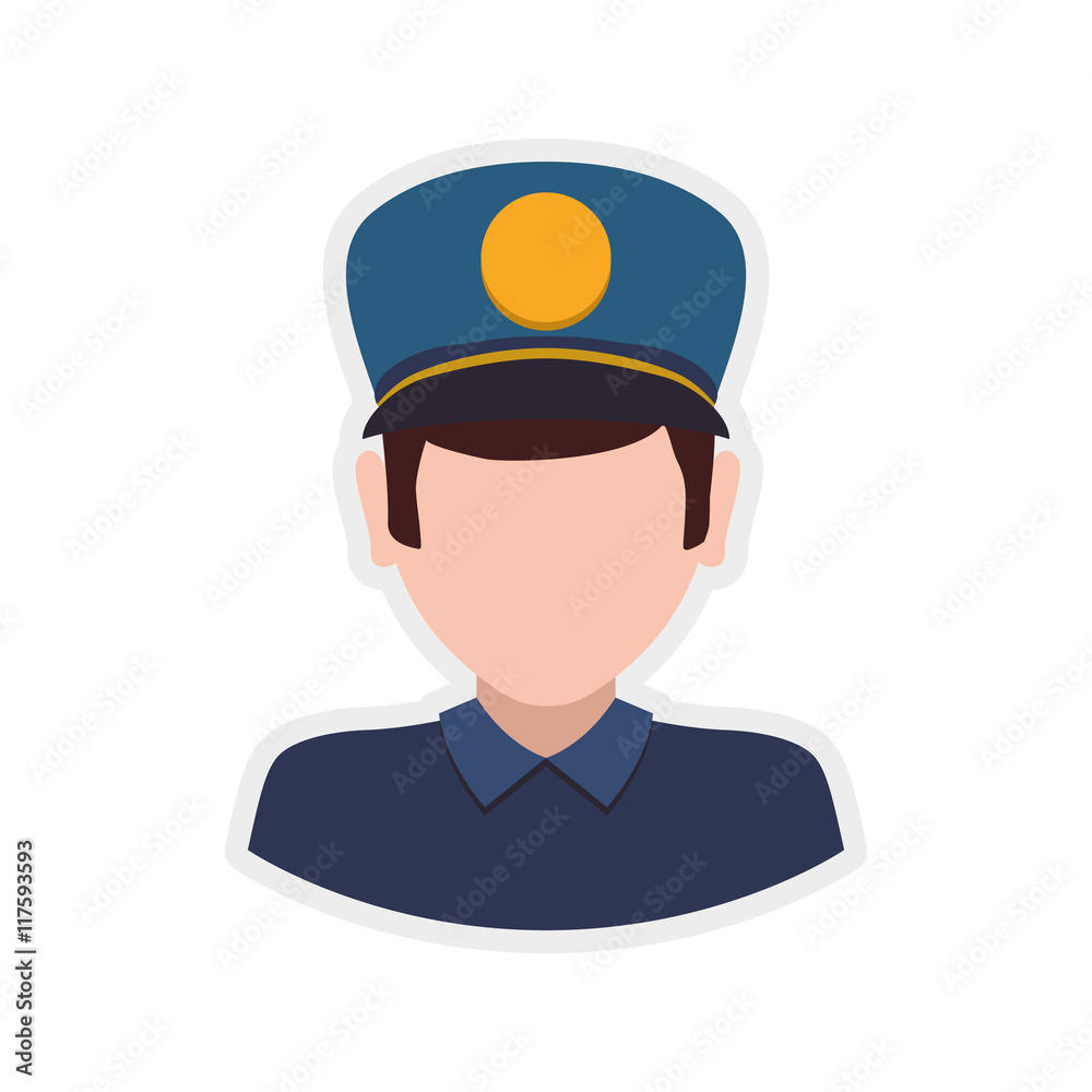 postman delivery shipping logistic security icon. Isolated and flat illustration. Vector graphic postman delivery shipping logistic security icon. Isolated and flat illustration. Vector graphic