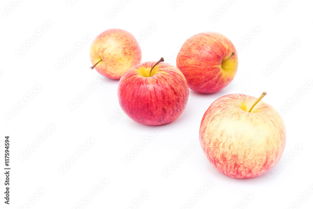 Red apples on white background Red apples on white background