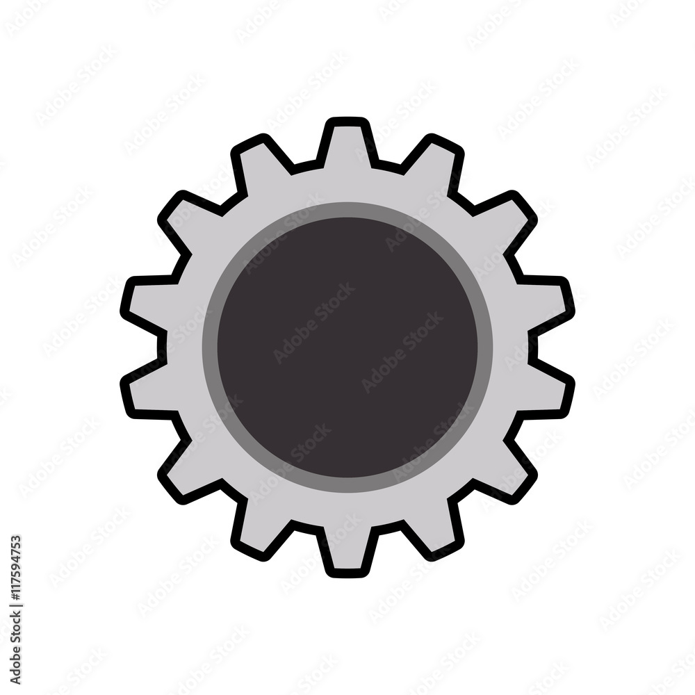 gear cog machine part technology metal icon. Isolated and flat illustration. Vector graphic