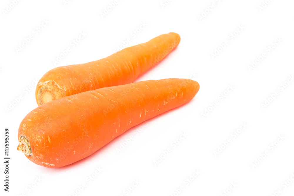 Fresh carrot on white background, vegetable concept Fresh carrot on white background, vegetable concept