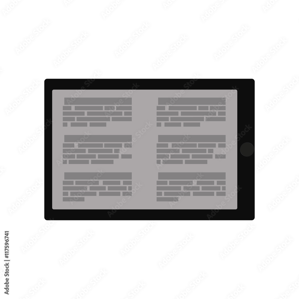 ebook tablet internet web reading lerning icon. Isolated and flat illustration. Vector graphic ebook tablet internet web reading lerning icon. Isolated and flat illustration. Vector graphic