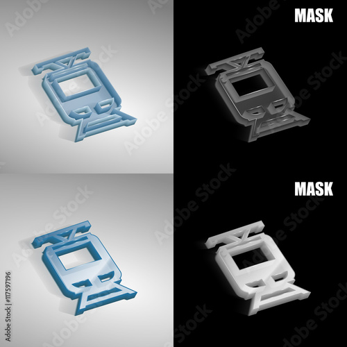 szklana ikona 3D vektor