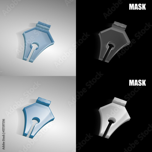 szklana ikona 3D vektor