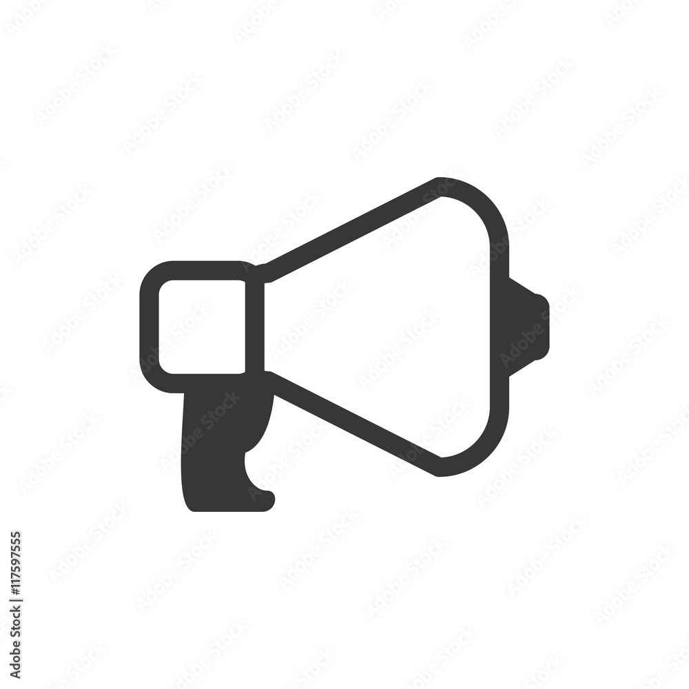 megaphone message communication icon. Isolated and flat illustration. Vector graphic