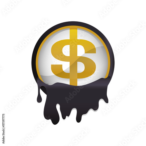 splash price petroleum oil industry icon. Isolated and flat illustration. Vector graphic