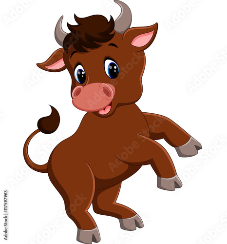 Smiling bull mascot