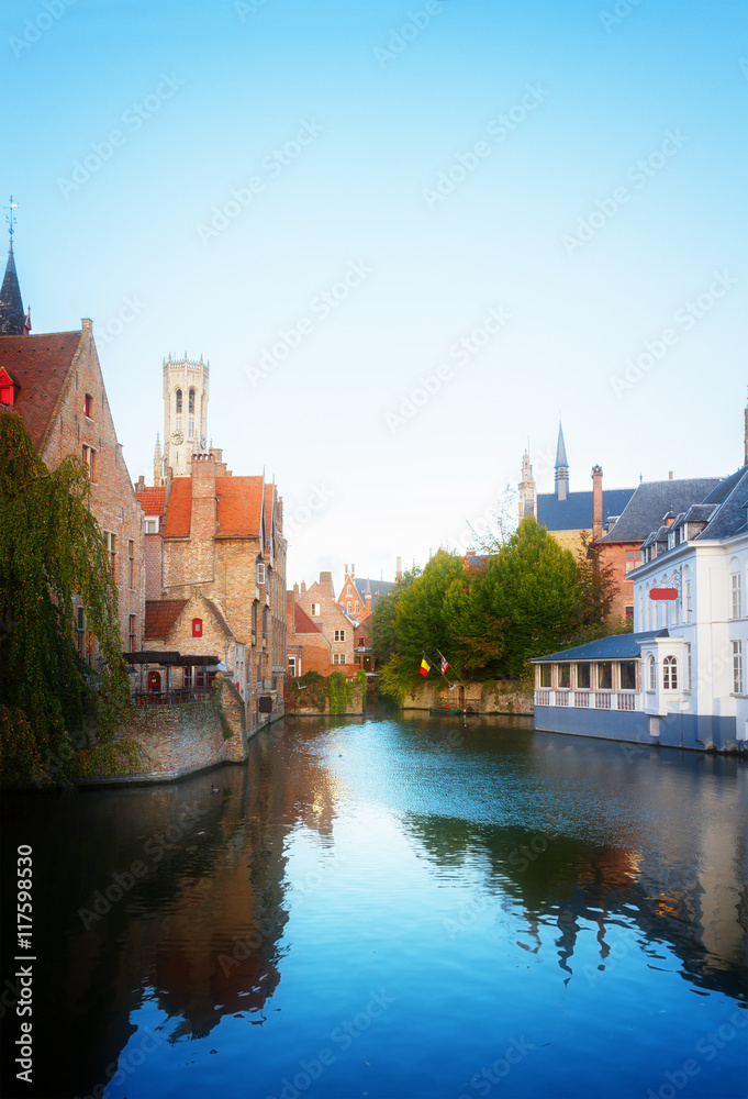 view of medieval Bruges