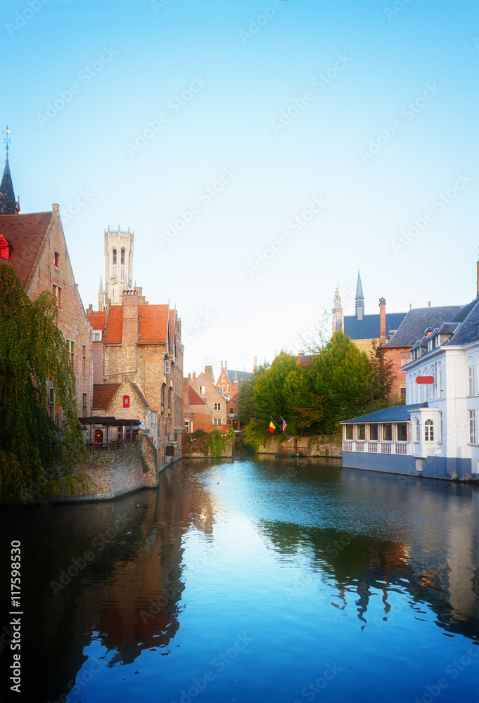 view of medieval Bruges view of medieval Bruges