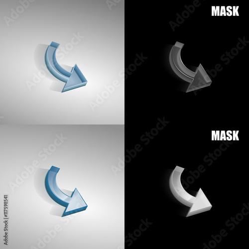 szklana ikona 3D vektor