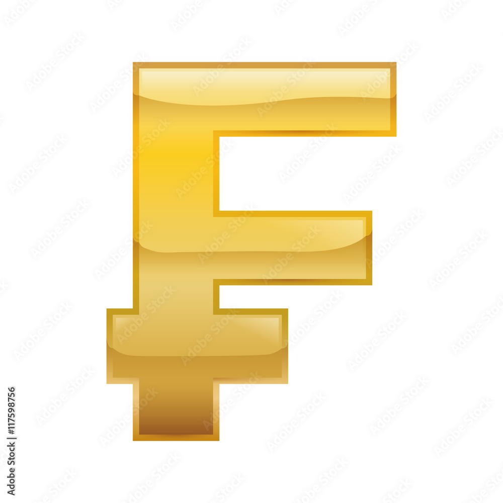 franc money financial item economy icon. Isolated and flat illustration. Vector graphic franc money financial item economy icon. Isolated and flat illustration. Vector graphic