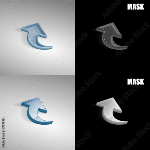 szklana ikona 3D vektor