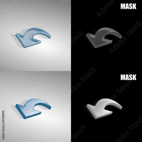 szklana ikona 3D vektor