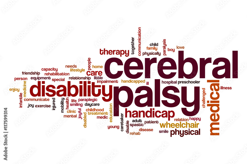 Cerebral palsy word cloud concept Cerebral palsy word cloud concept