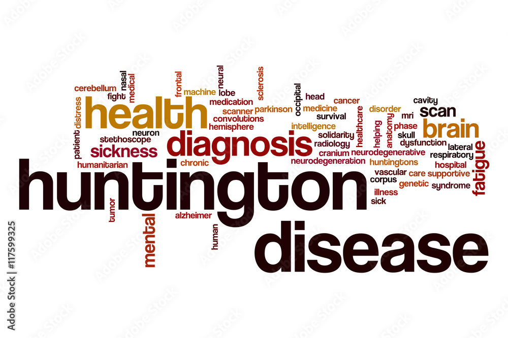 Huntington disease word cloud concept Huntington disease word cloud concept
