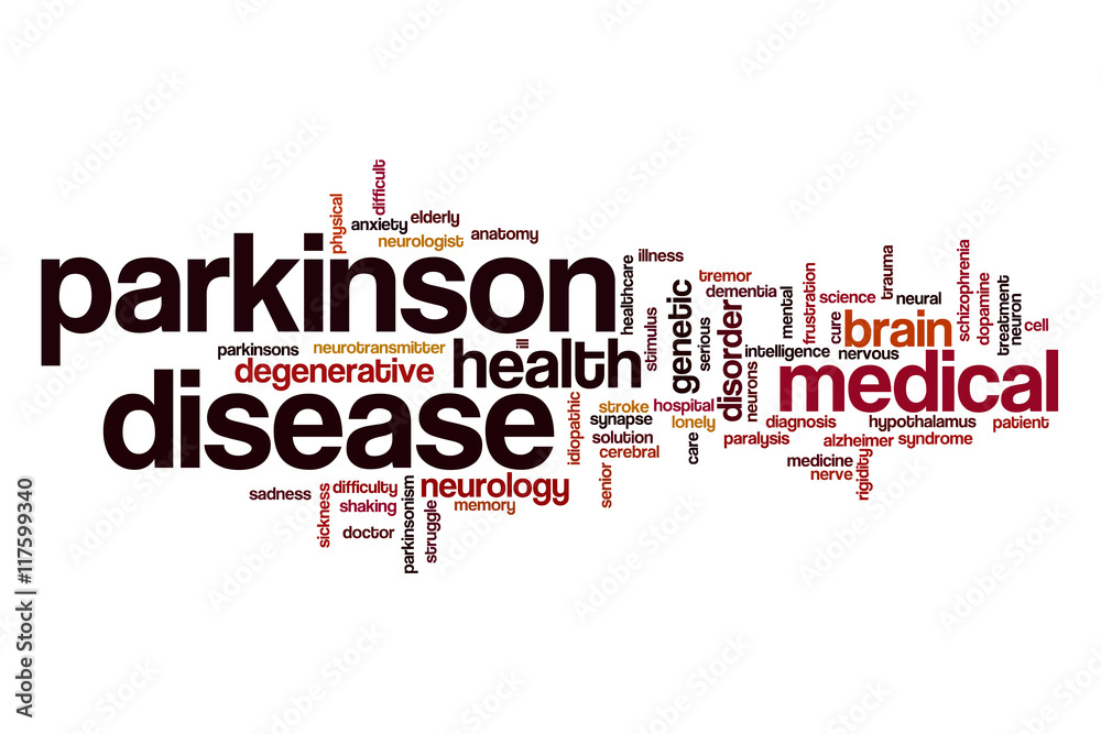 Parkinson disease word cloud concept Parkinson disease word cloud concept