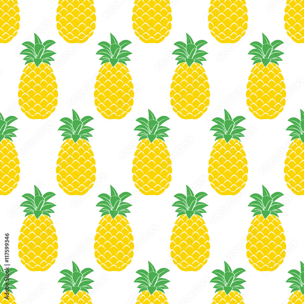 Pineapples seamless pattern. Tropic fruits background. Pineapples seamless pattern. Tropic fruits background.