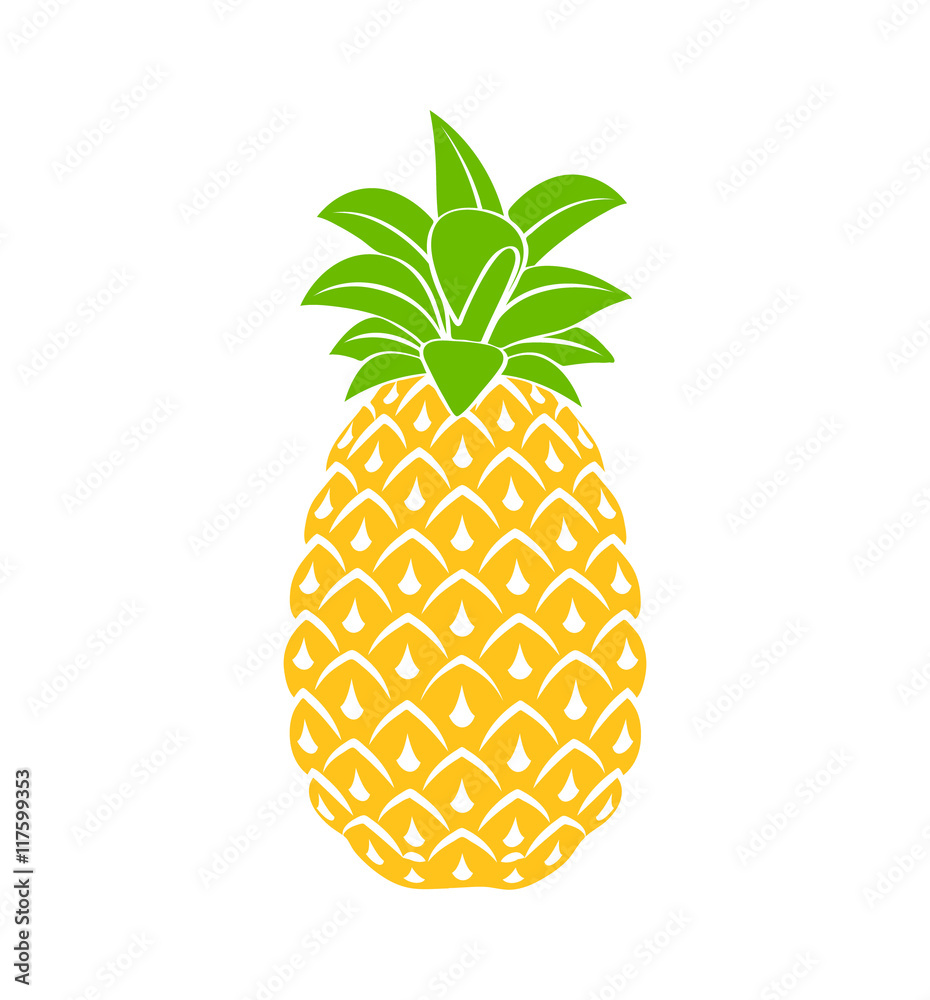 Vecteur Stock Pineapple icon symbol design vector illustration. Adobe