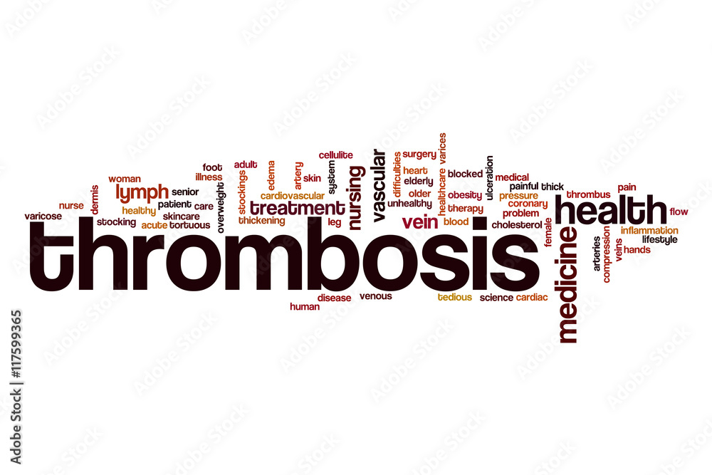 Thrombosis word cloud concept