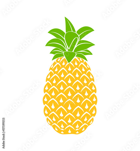 Pineapple icon symbol design vector illustration.