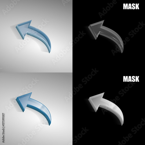 szklana ikona 3D vektor