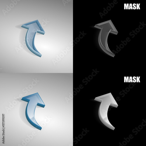 szklana ikona 3D vektor