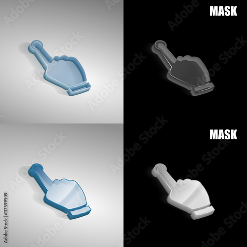 szklana ikona 3D vektor