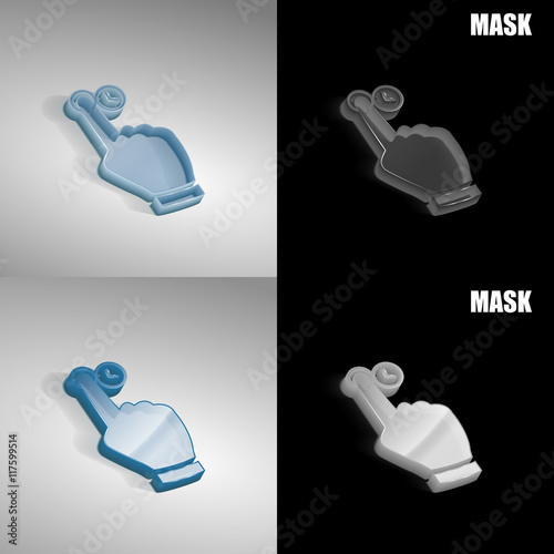 szklana ikona 3D vektor