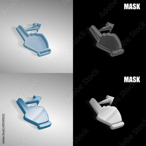 szklana ikona 3D vektor