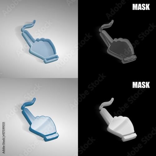 szklana ikona 3D vektor