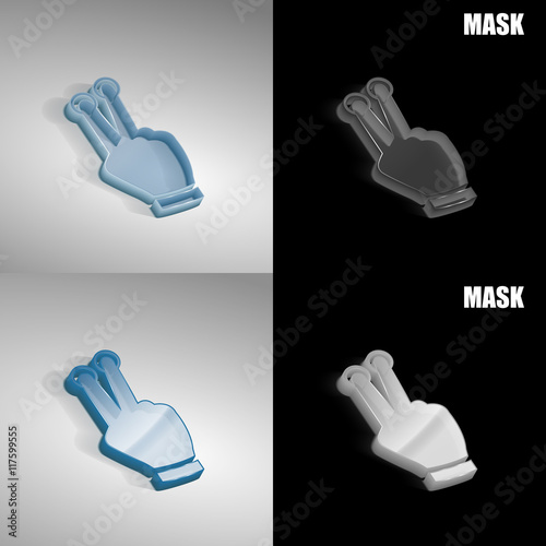 szklana ikona 3D vektor