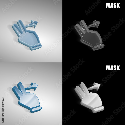 szklana ikona 3D vektor