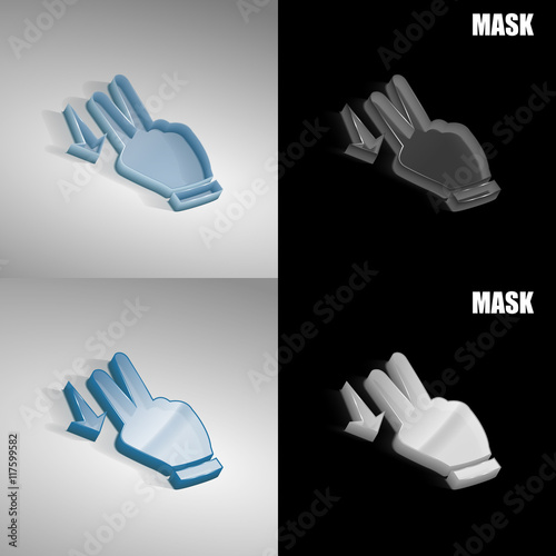 szklana ikona 3D vektor