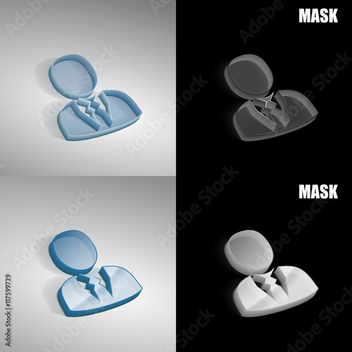 szklana ikona 3D vektor