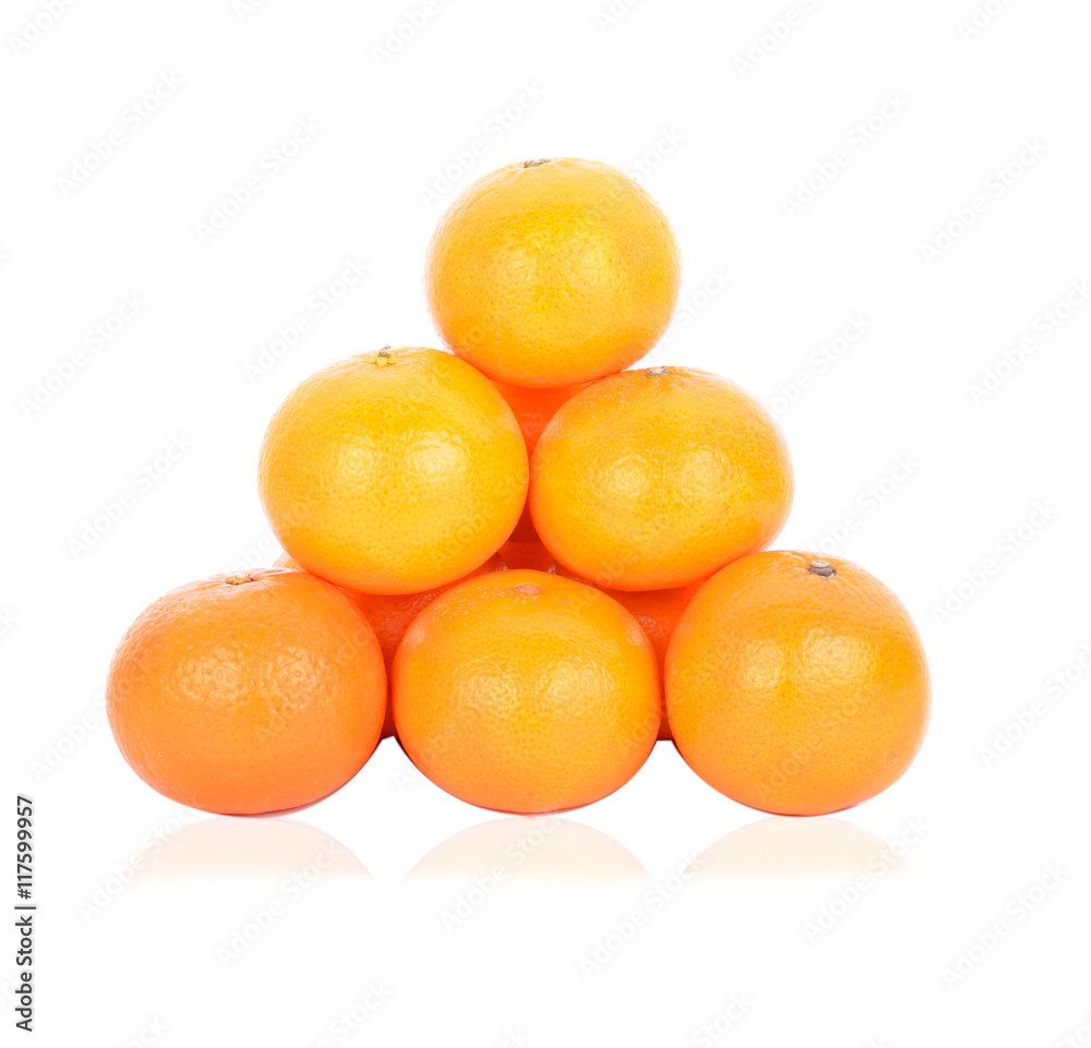 Ripe orange isolated on white background Ripe orange isolated on white background