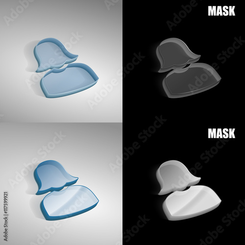 szklana ikona 3D vektor