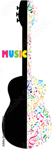 colorful music notes