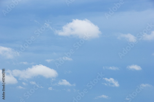 Tiny clouds with blue sky background