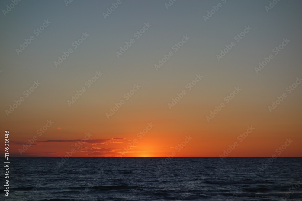 Sunset at the beach on Hiddensee island, Germany