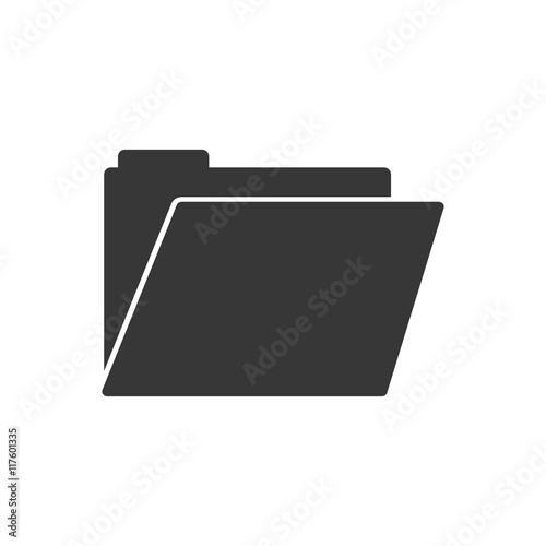 file folder document silhouette icon. Isolated and flat illustration. Vector graphic