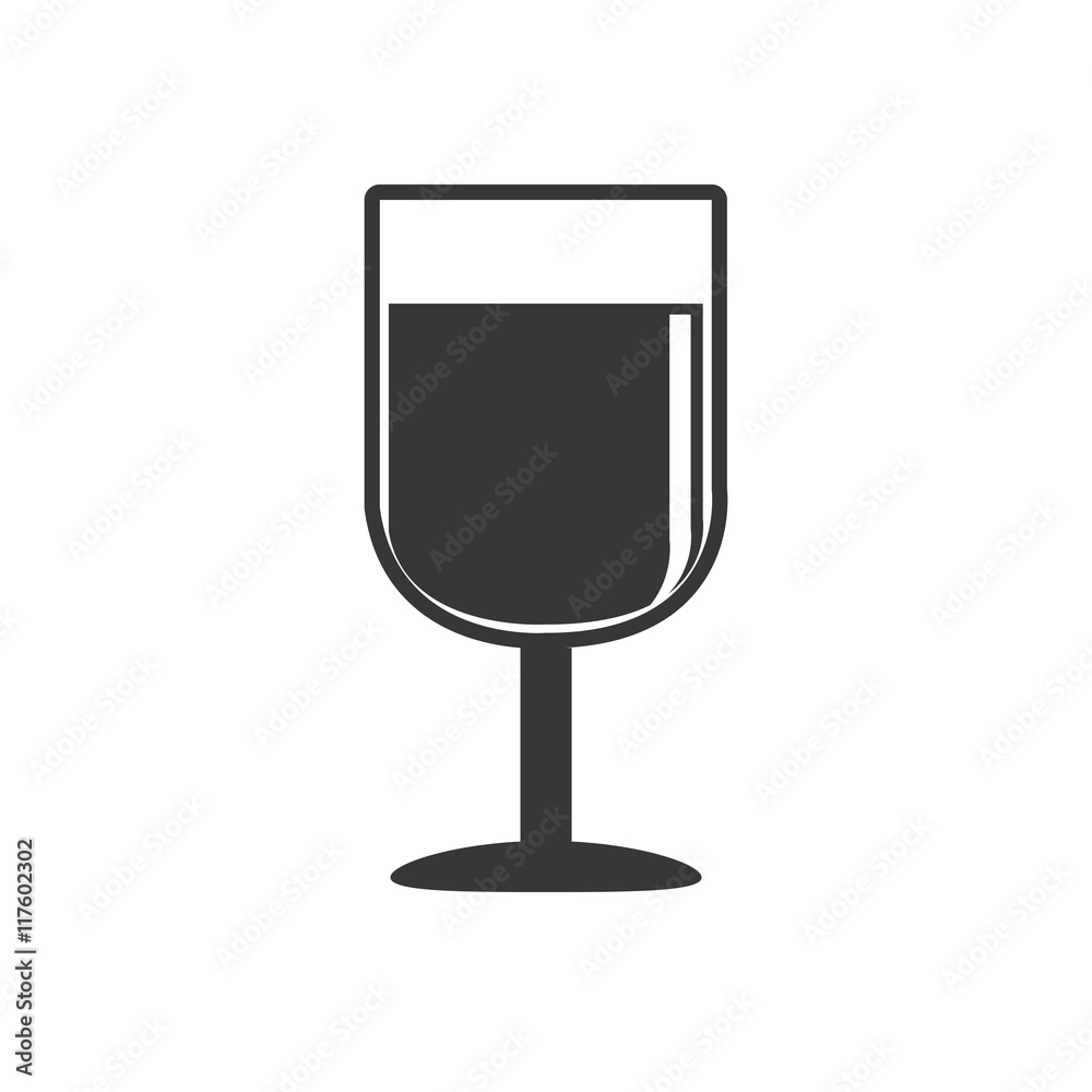 cup cocktail silhouette alcohol icon. Isolated and flat illustration. Vector graphic