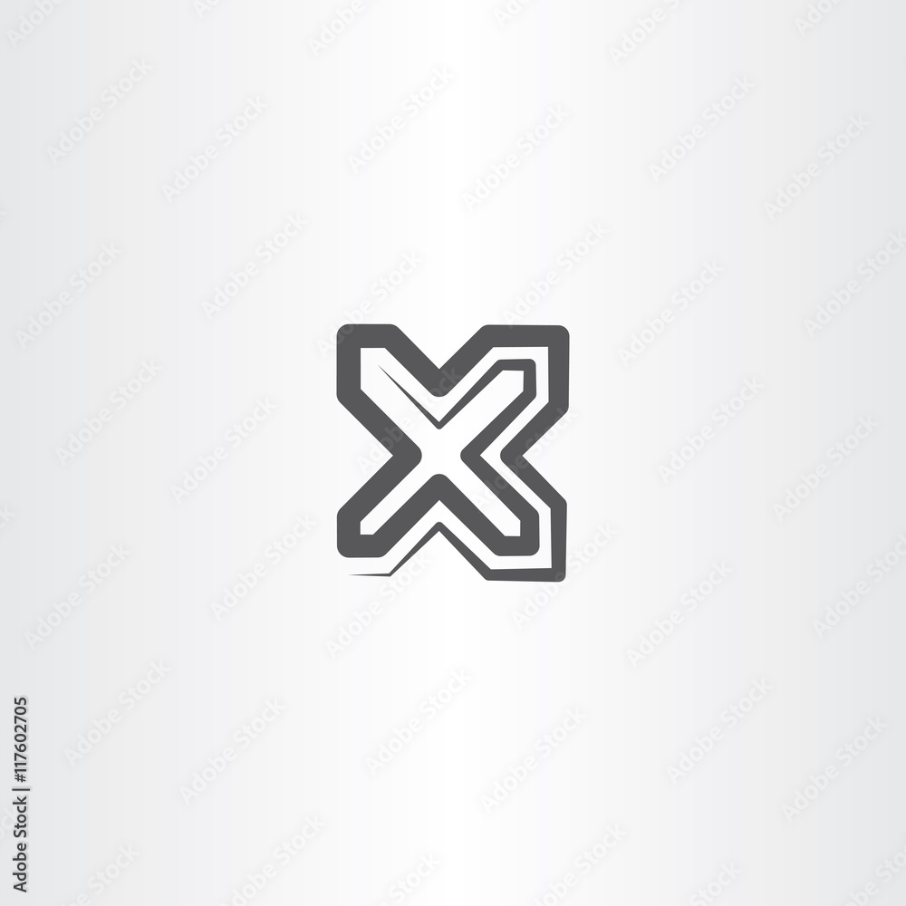 black x letter symbol logo sign vector icon black x letter symbol logo sign vector icon