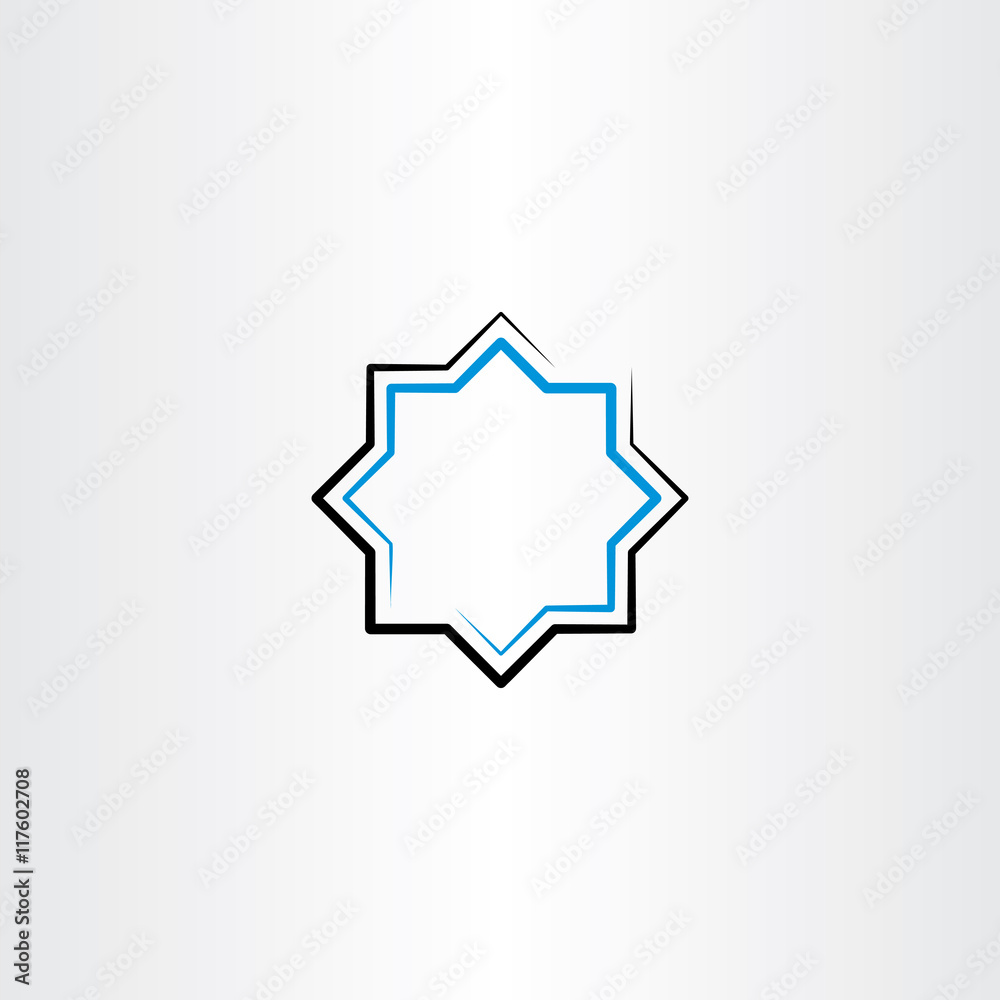 blue black line frame star vector blue black line frame star vector