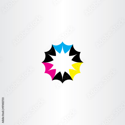 business icon abstract logo colurful cmyk sign
