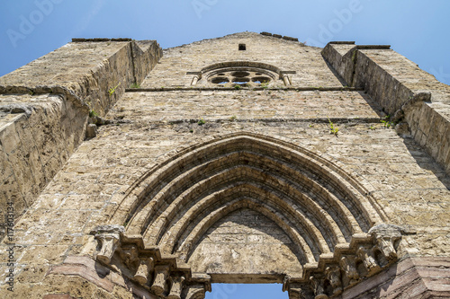 Ruins of abbey Saint Jean d'Aulps in Haute - Savoie region, France