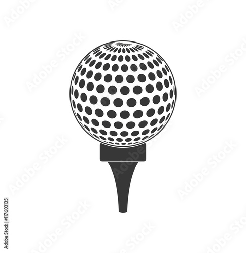 golf ball sport hobby game icon. Isolated and flat illustration. Vector graphic