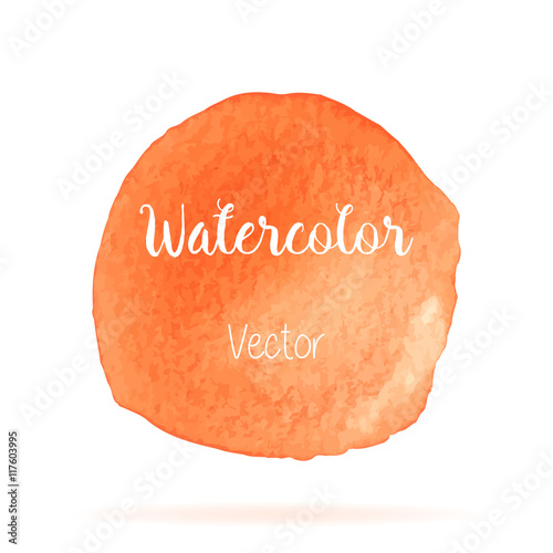 Vector rainbow color watercolor paint stain