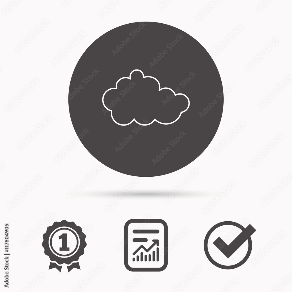 Cloud icon. Overcast weather sign. Cloud icon. Overcast weather sign.